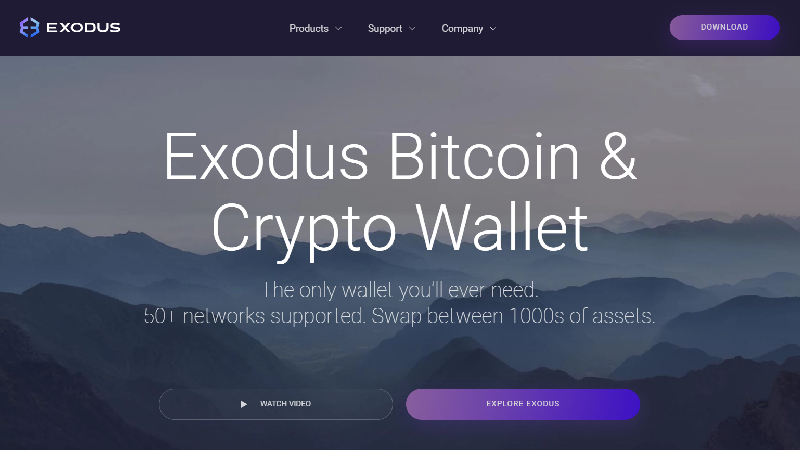 Exodus anonym kryptolommebok uten KYC.
