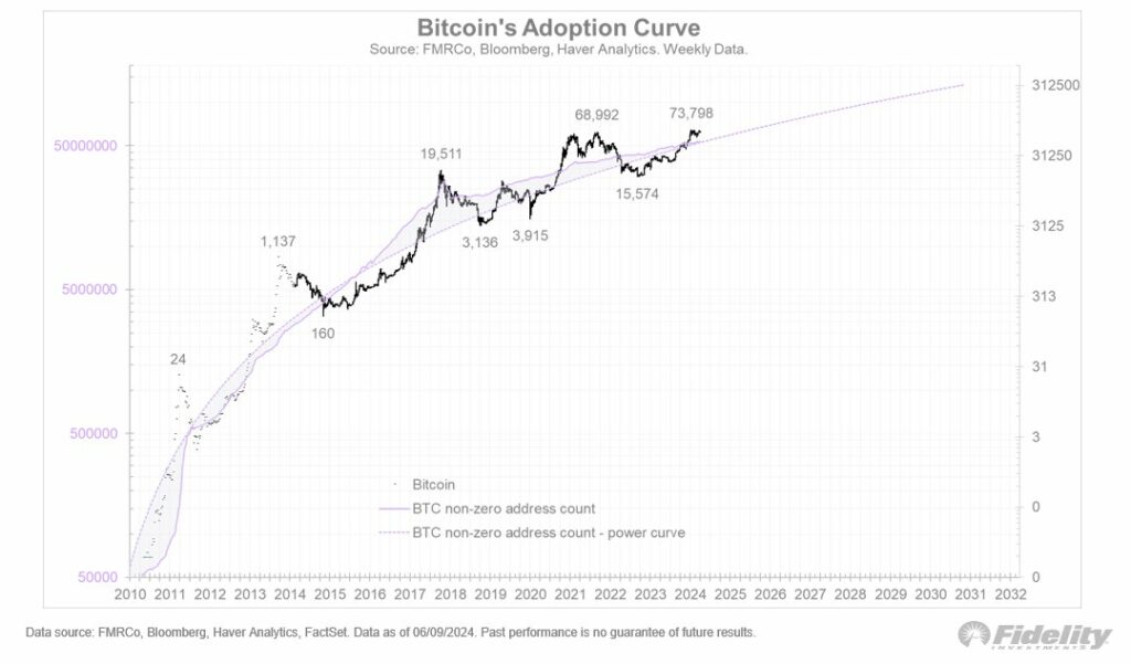 Bitcoins adopsjonskurve
