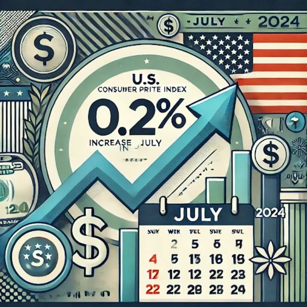 Den amerikanske KPI økte med 0.2% i juli, som forventet.