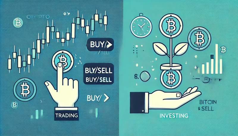Sammenligning av kryptohandel og kryptoinvestering