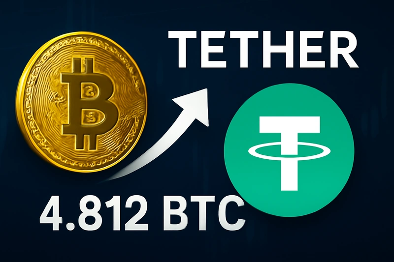 Tether utvider Bitcoin-beholdningen med nytt kjøp av 4 812 BTC