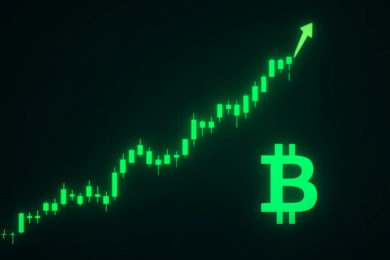 Bitcoin når 108 000 dollar: Jevn oppadgående trend i prisbevegelsen